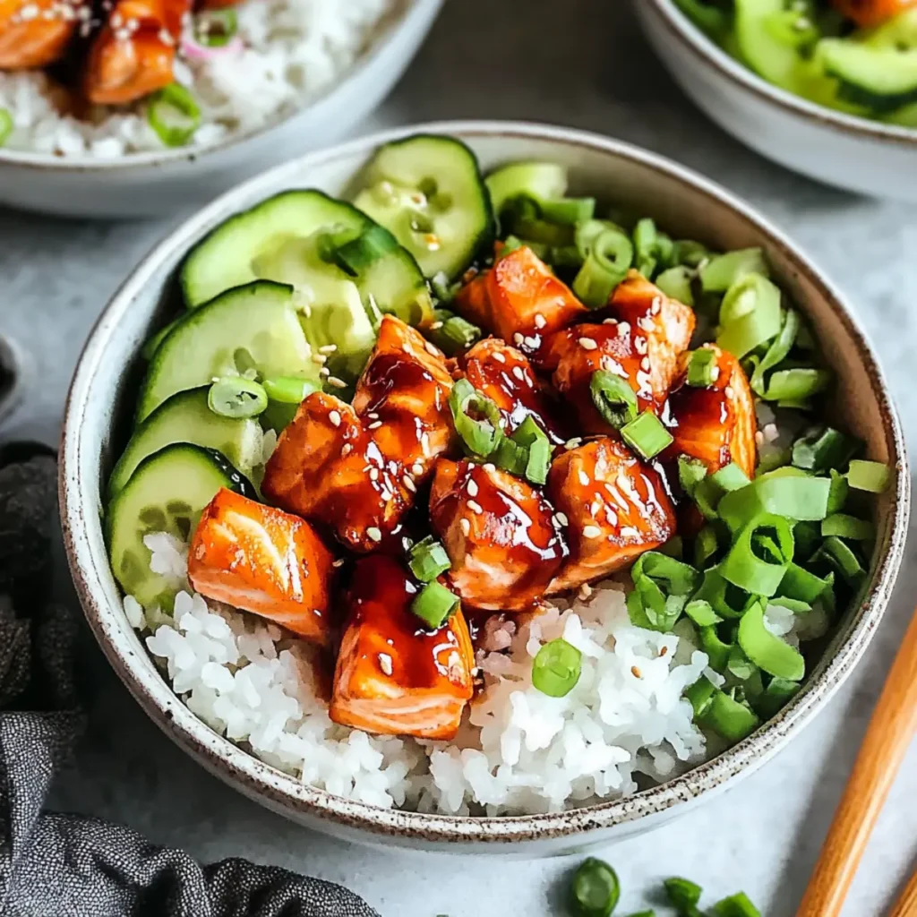 Honey Sriracha Salmon Bowls