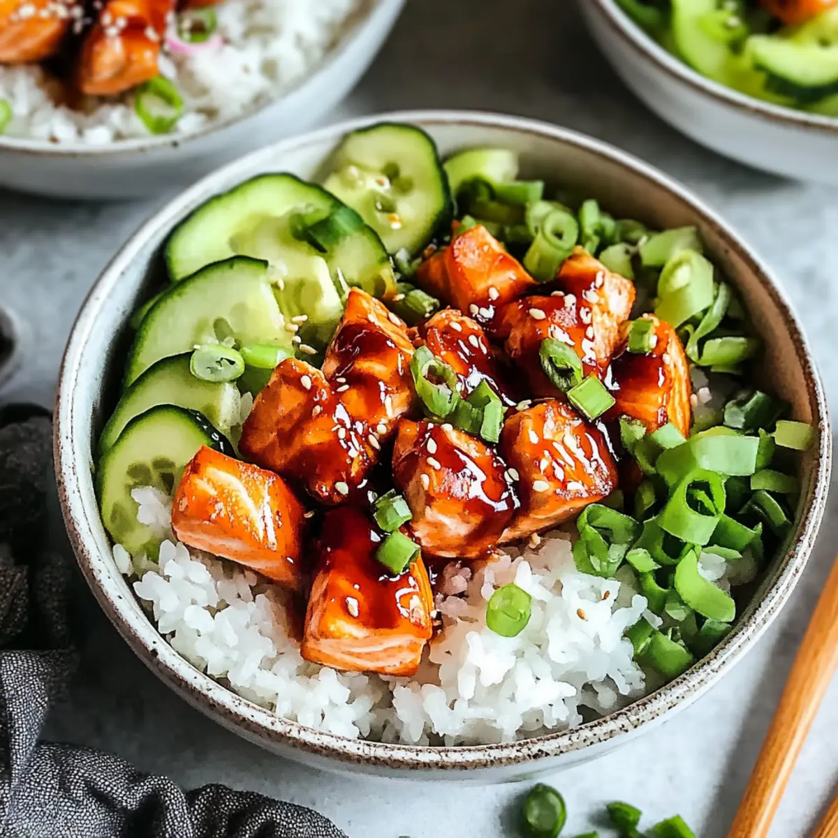 Honey Sriracha Salmon Bowls