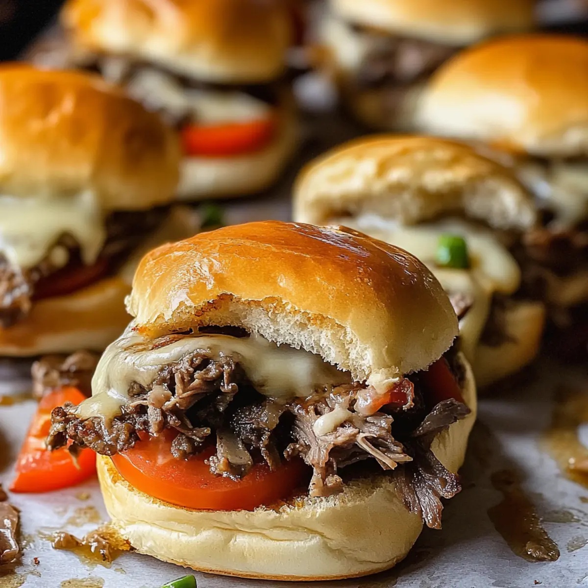 Philly Cheesesteak Sliders