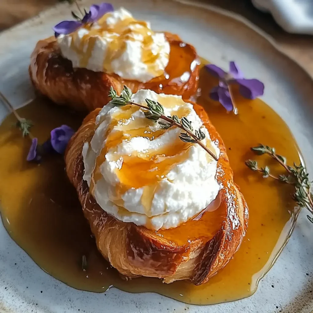 Whipped Ricotta with Honey Croissants