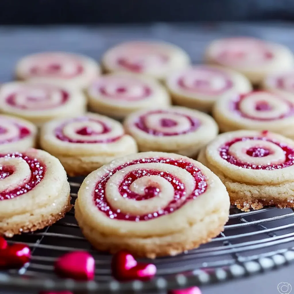 Valentine's Raspberry Pinwheel Cookies
