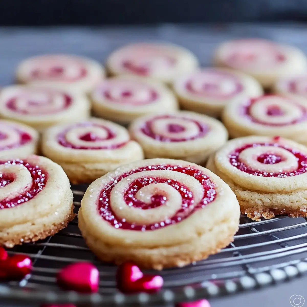 Valentine's Raspberry Pinwheel Cookies