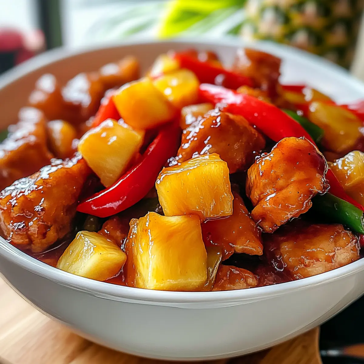 Sweet and Sour Chicken with Pineapple (peppers)