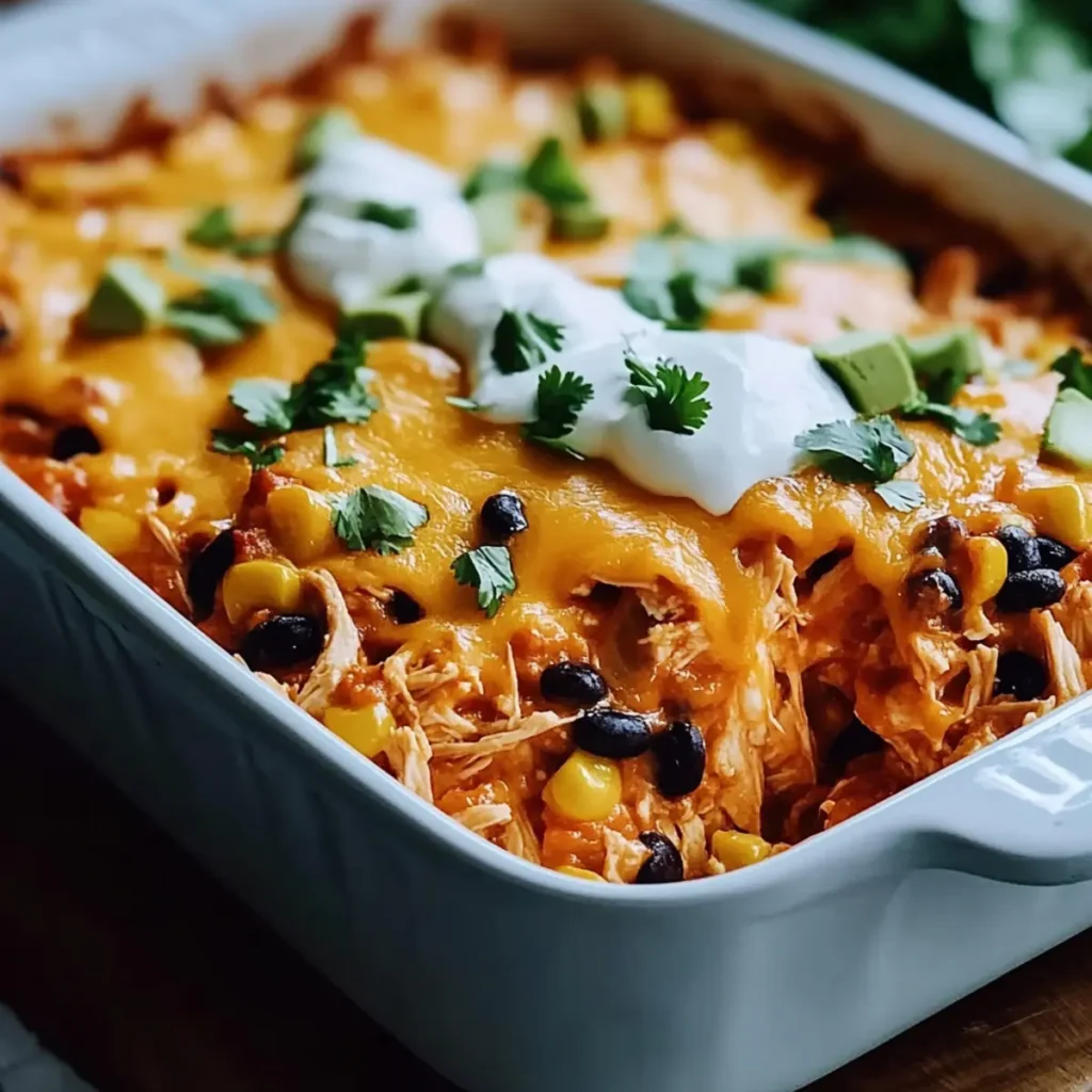 Cheesy Chicken Taco Casserole