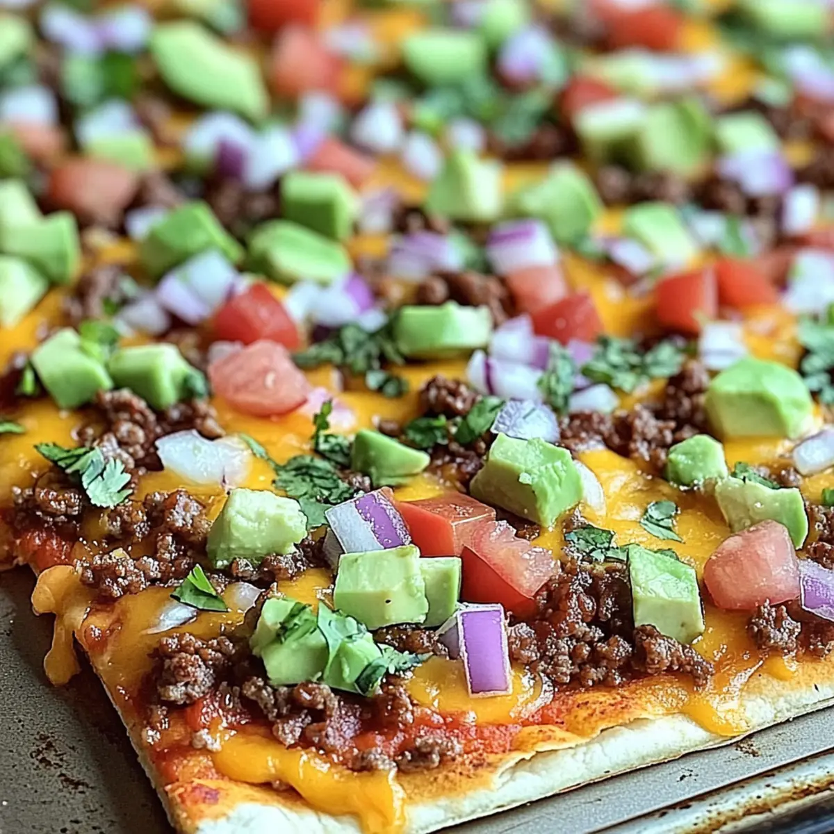 Easy Sheet Pan Taco Pizza
