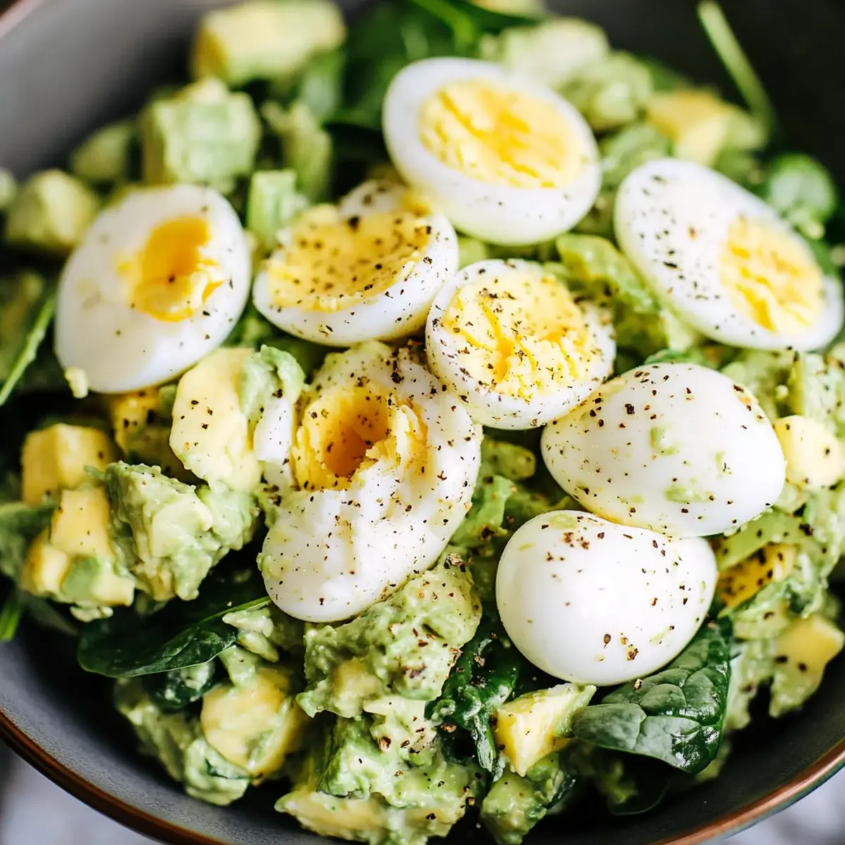 Easy Avocado Egg and Spinach Salad Recipe for Healthy Eating