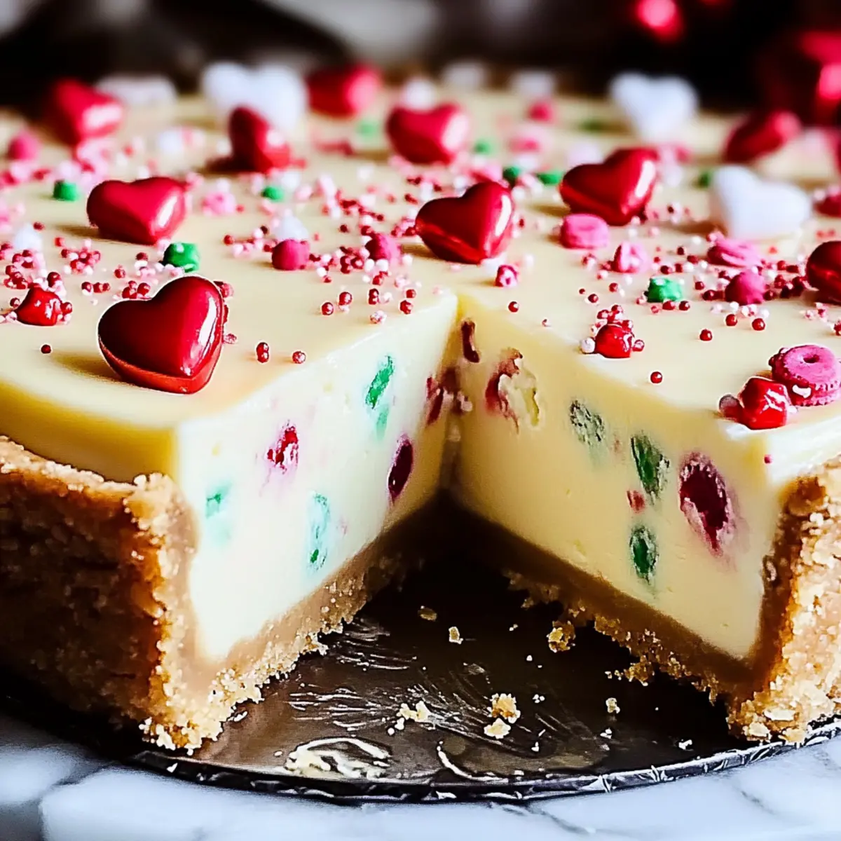 Irresistible Valentine’s Sugar Cookie Cheesecake