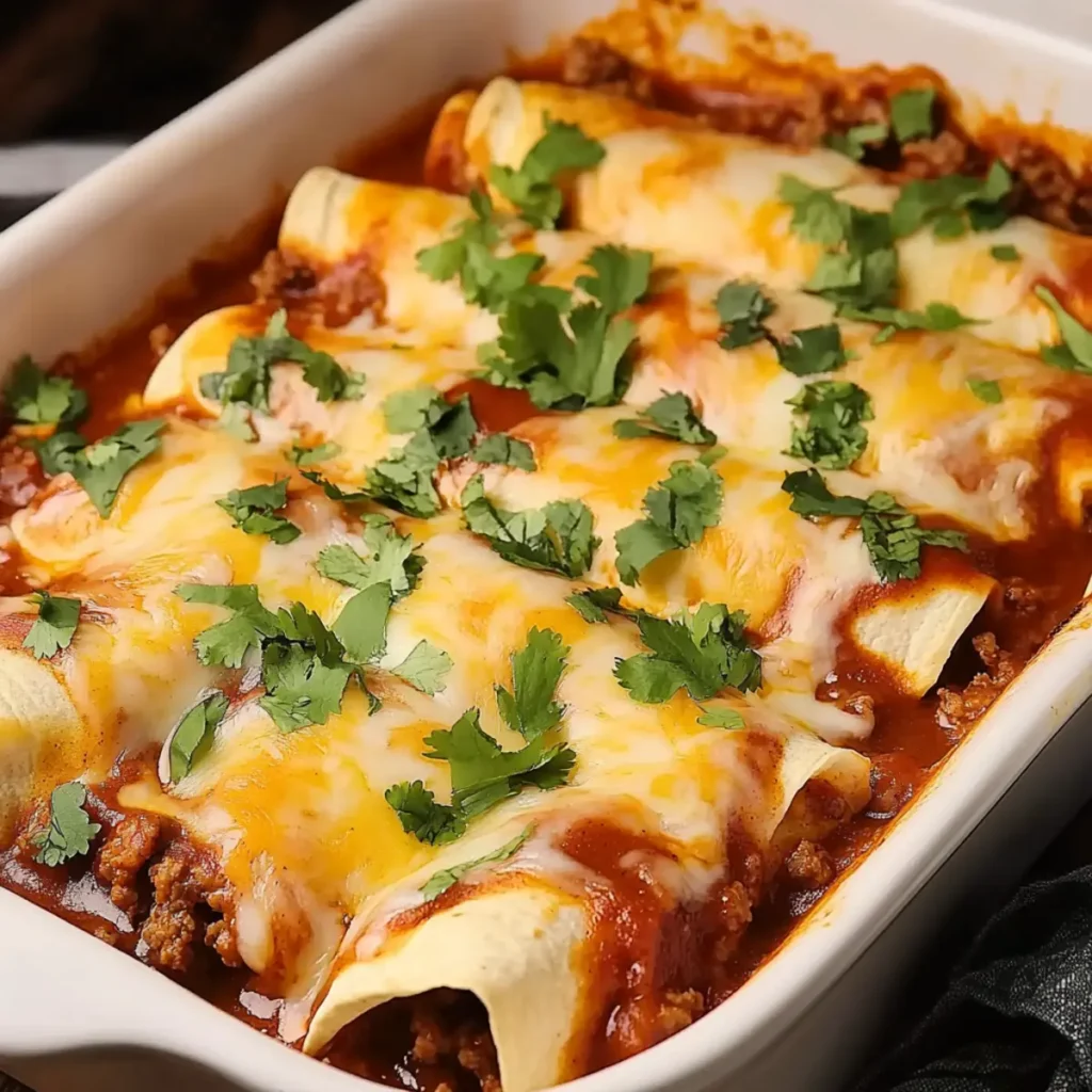 Easy Ground Beef Enchiladas Recipe Ready in 30 Minutes