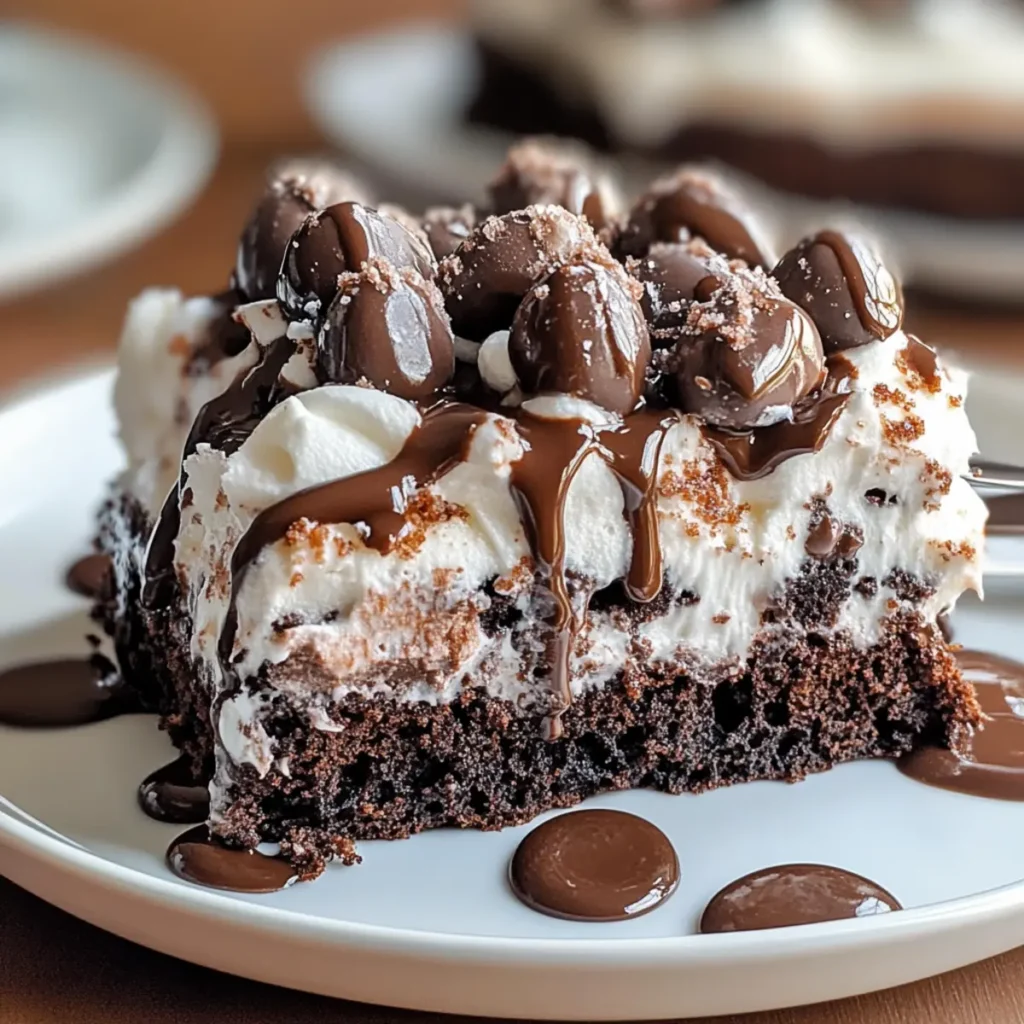 Hot Cocoa Poke Cake