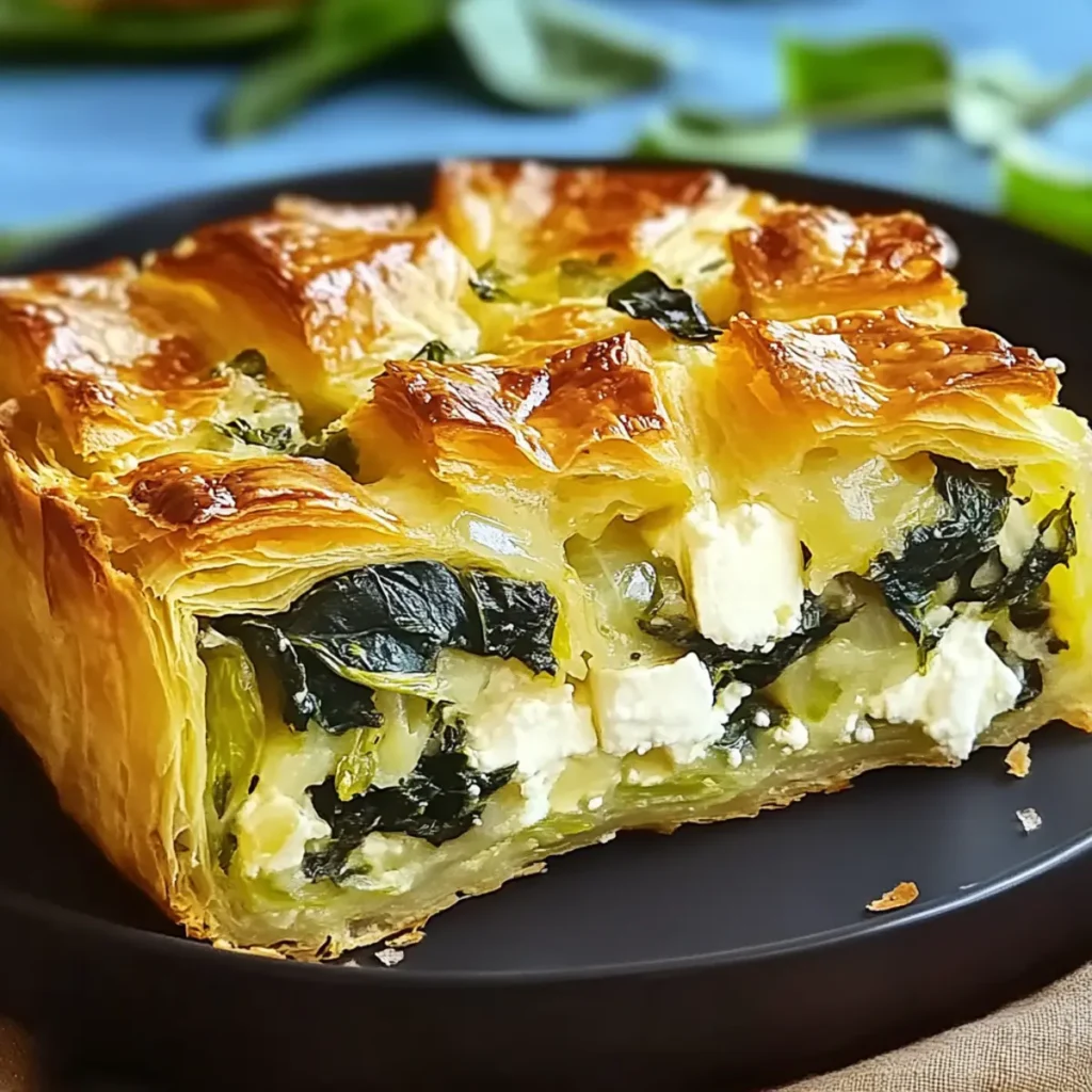 Delicious Croissant Strata with Spinach, Feta, and Gruyere Recipe