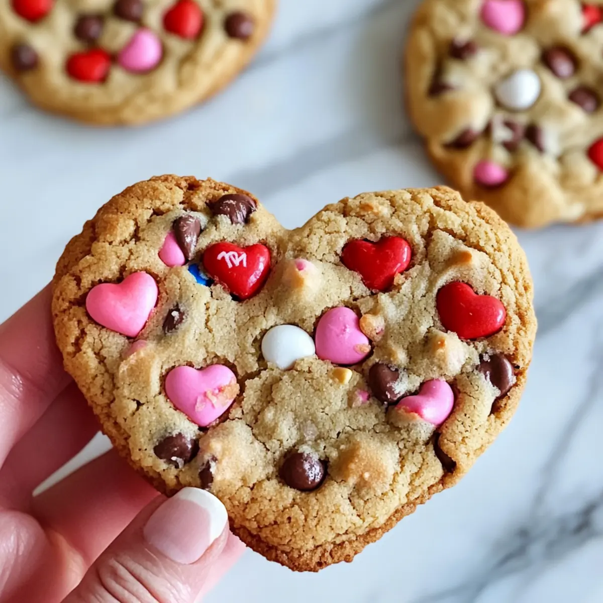 M&M Heart Cookies