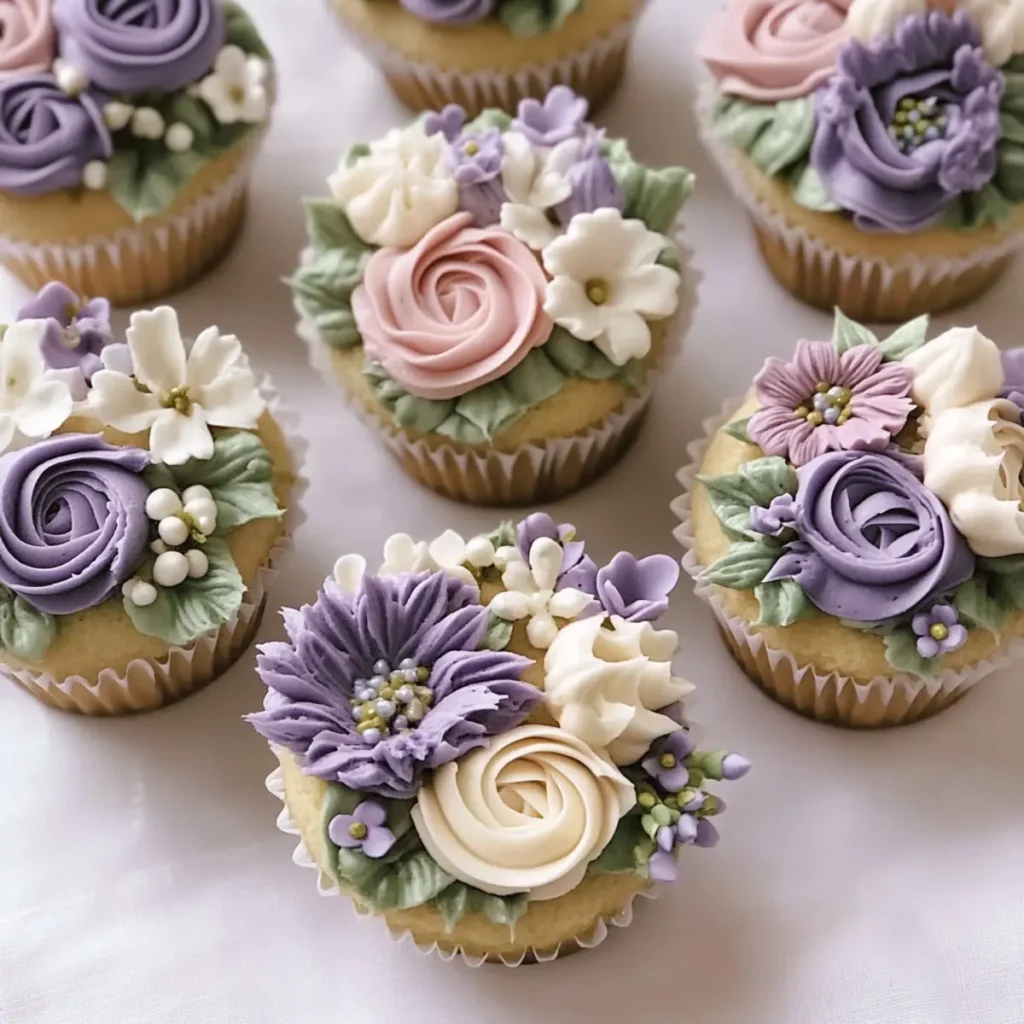 Floral Buttercream Cupcakes