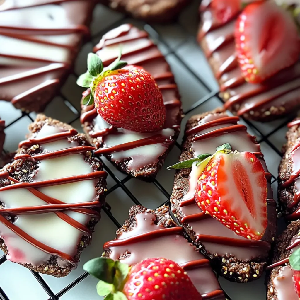 Chocolate Strawberry Cutout Cookies