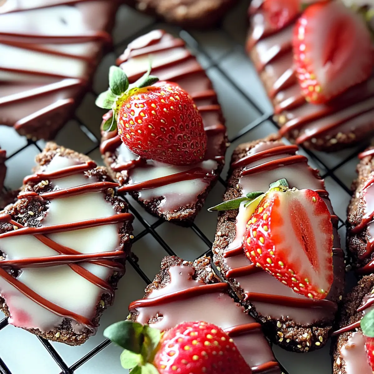 Chocolate Strawberry Cutout Cookies
