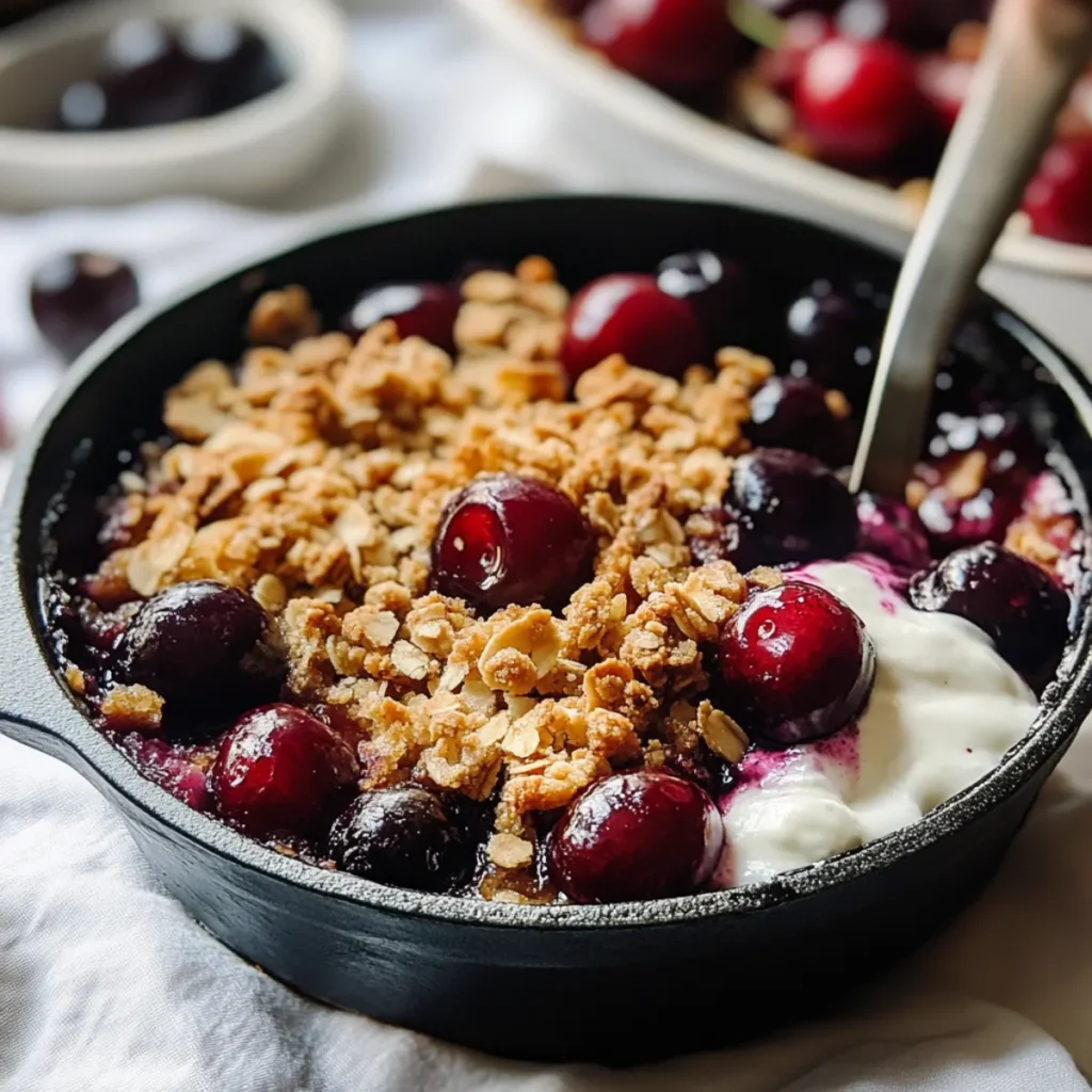 Healthy Cherry Crumble