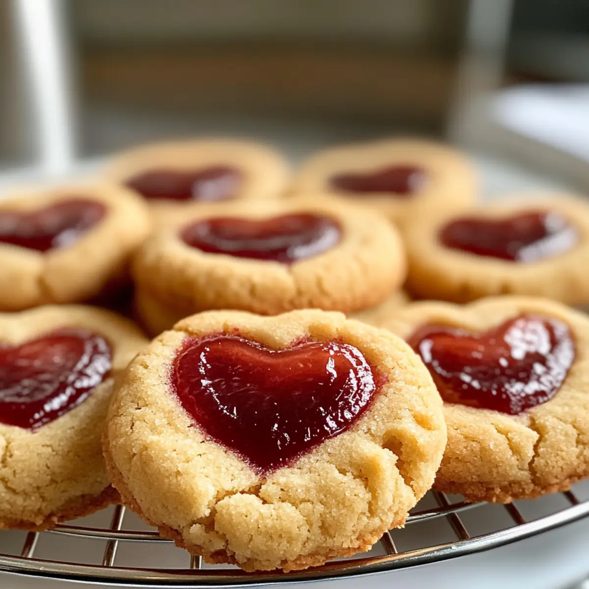 Heart Jam Thumbprint Cookies