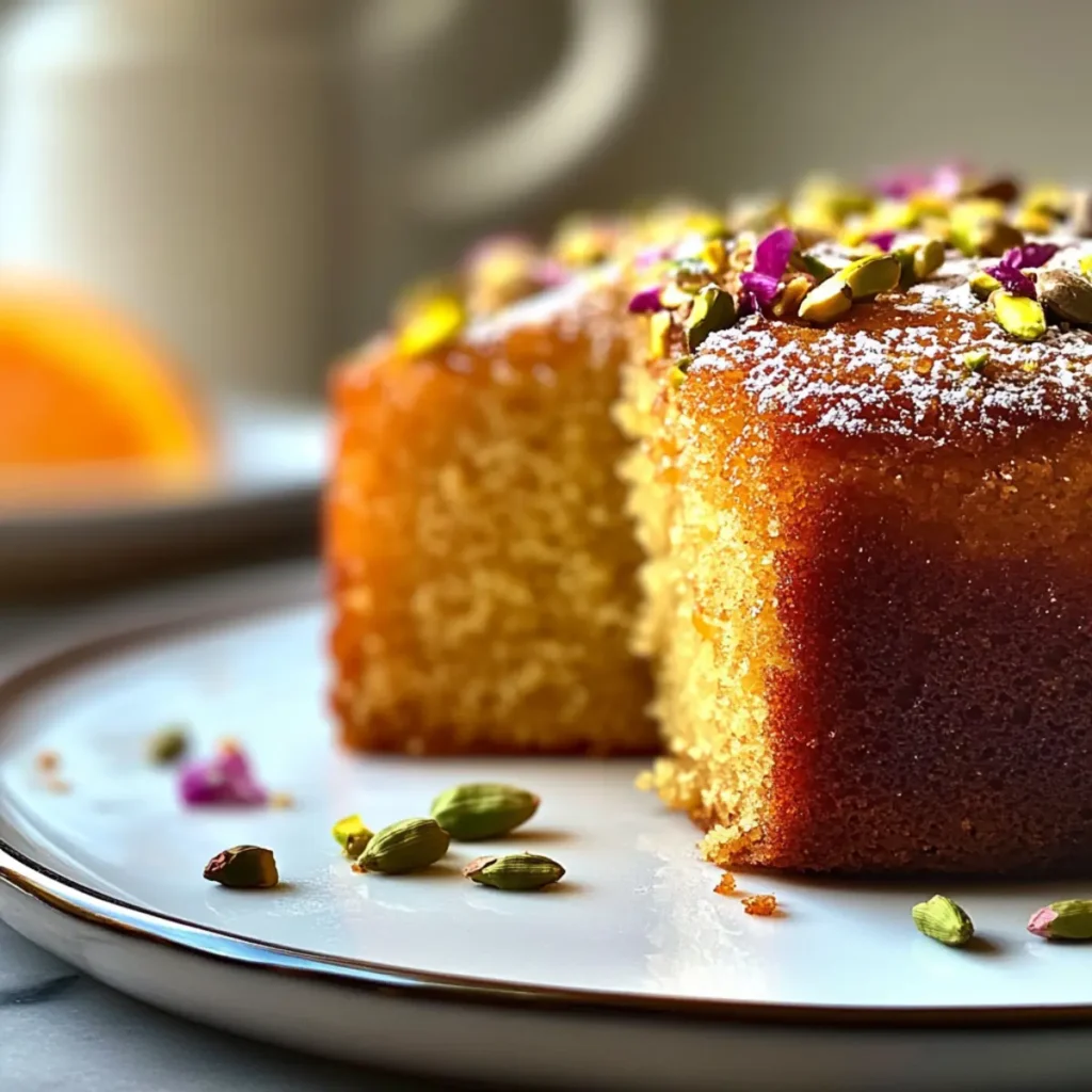 Savor the Delight: Orange, Cardamom, and Pistachio Tea Cake
