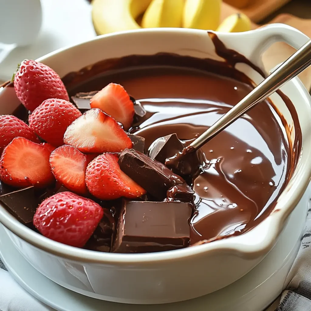 Chocolate Fondue at Home