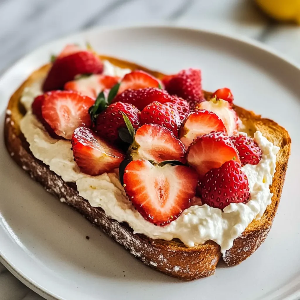 Strawberry Lemon Cream Cheese Toast