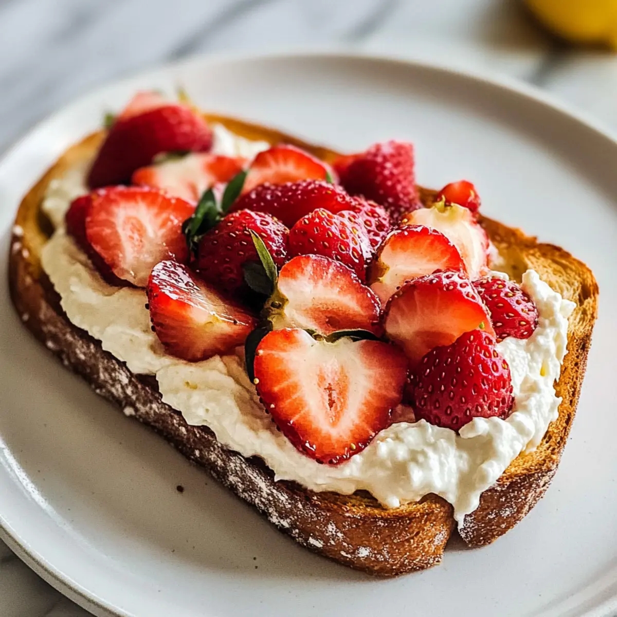 Strawberry Lemon Cream Cheese Toast