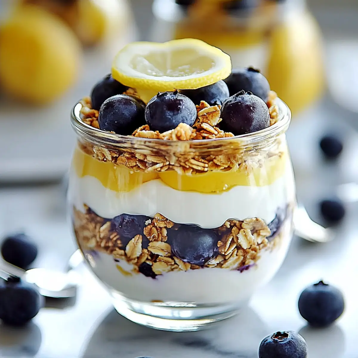 Lemon Blueberry Granola Breakfast Parfait