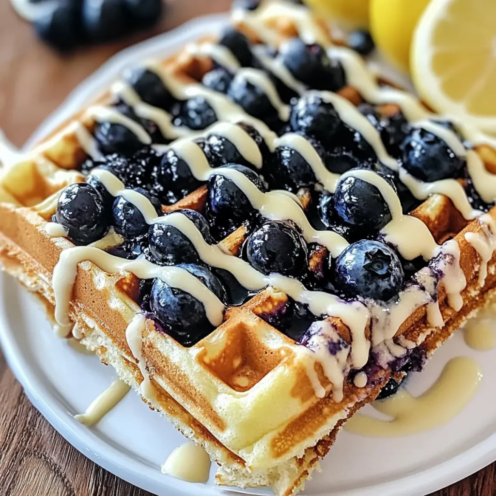 Lemon Blueberry Waffle Bake (Oven)