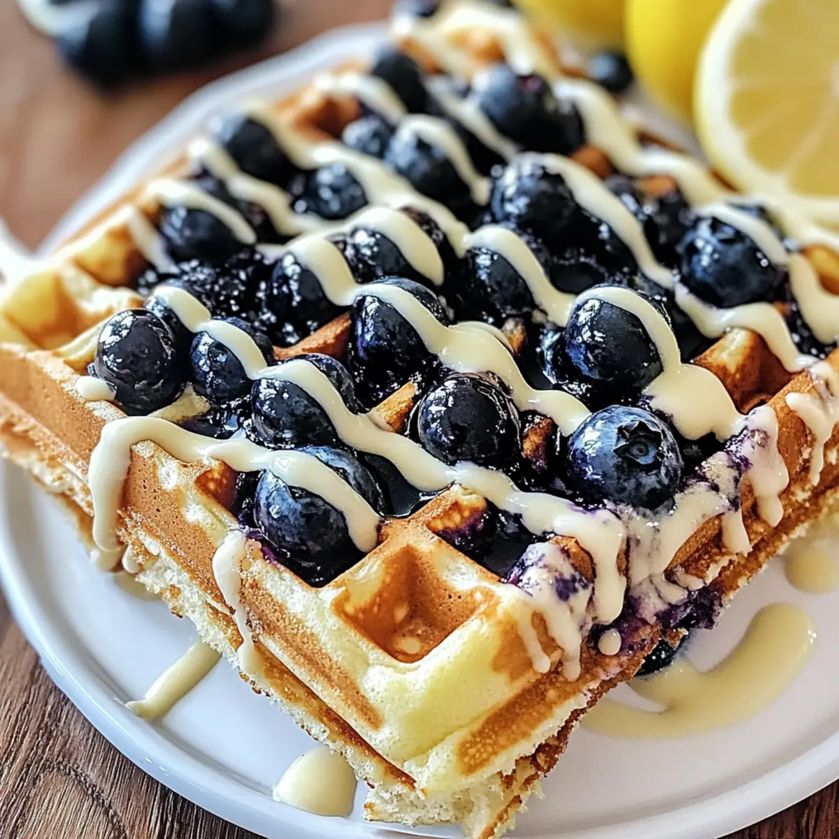 Lemon Blueberry Waffle Bake (Oven)