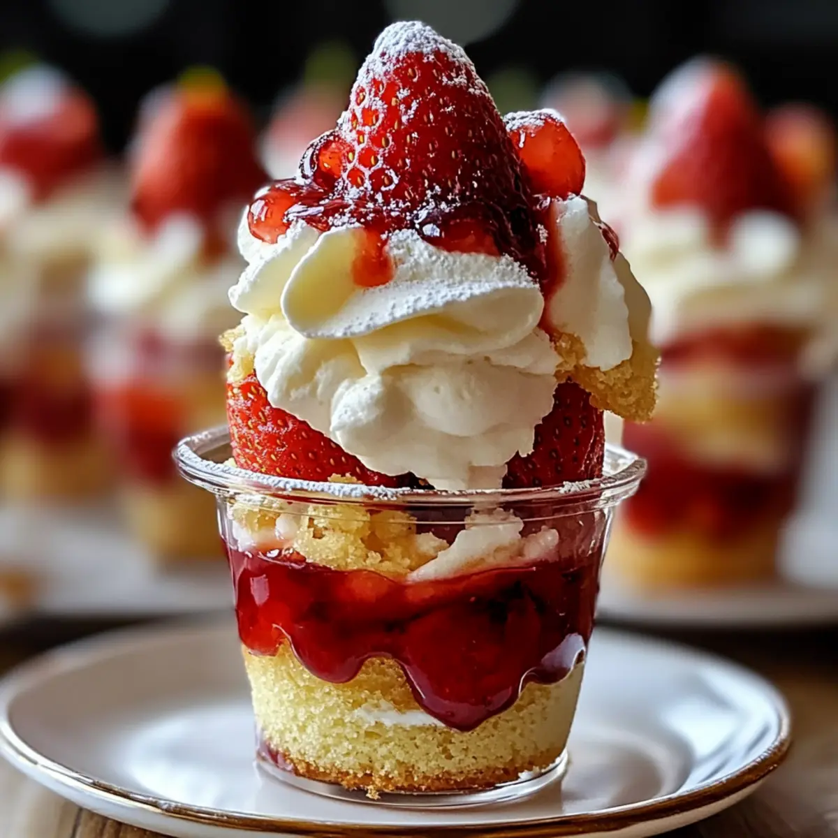 Spring Strawberry Shortcake Lava Cake Cups