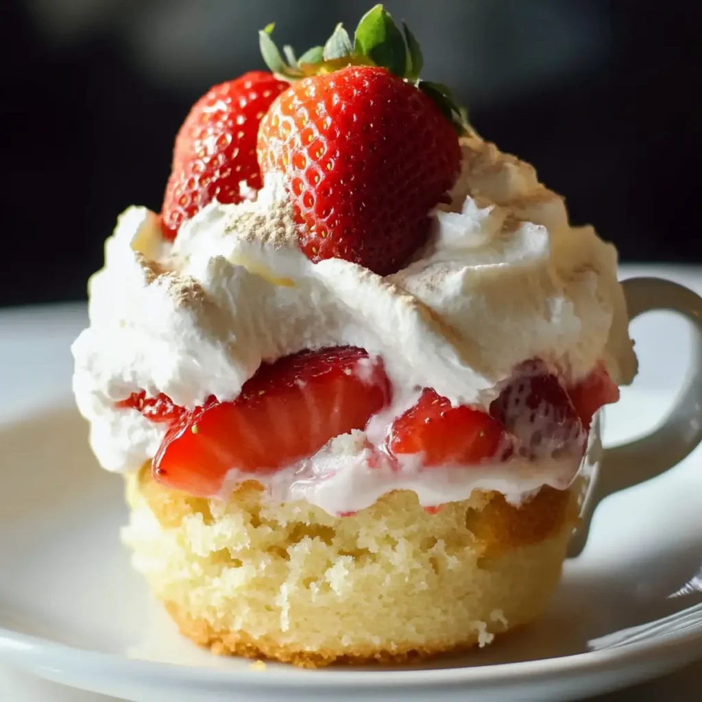 Strawberry Shortcake Mug Cake (Microwave)