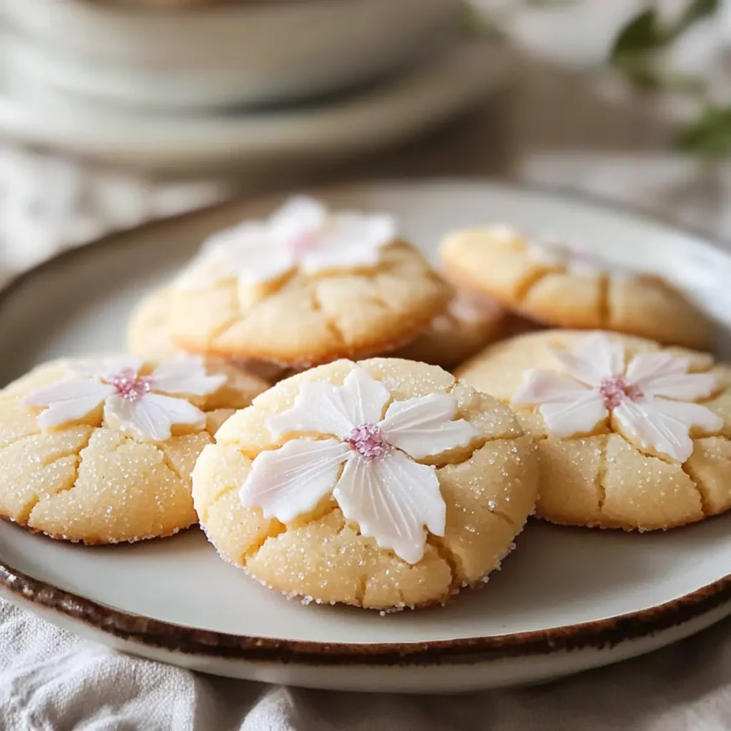 Lemon Rosewater Sugar Cookies (Delicate Floral)