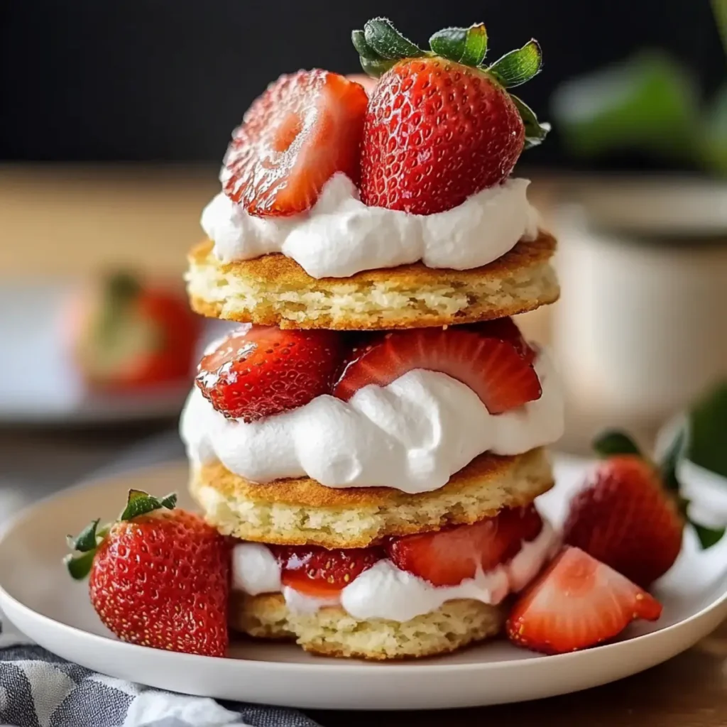 Brandied Strawberry Shortcakes with Malted Whipped Cream