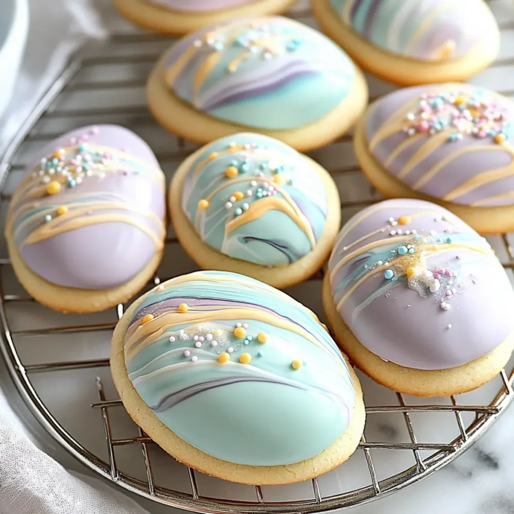 Marbled Easter Egg Sugar Cookies