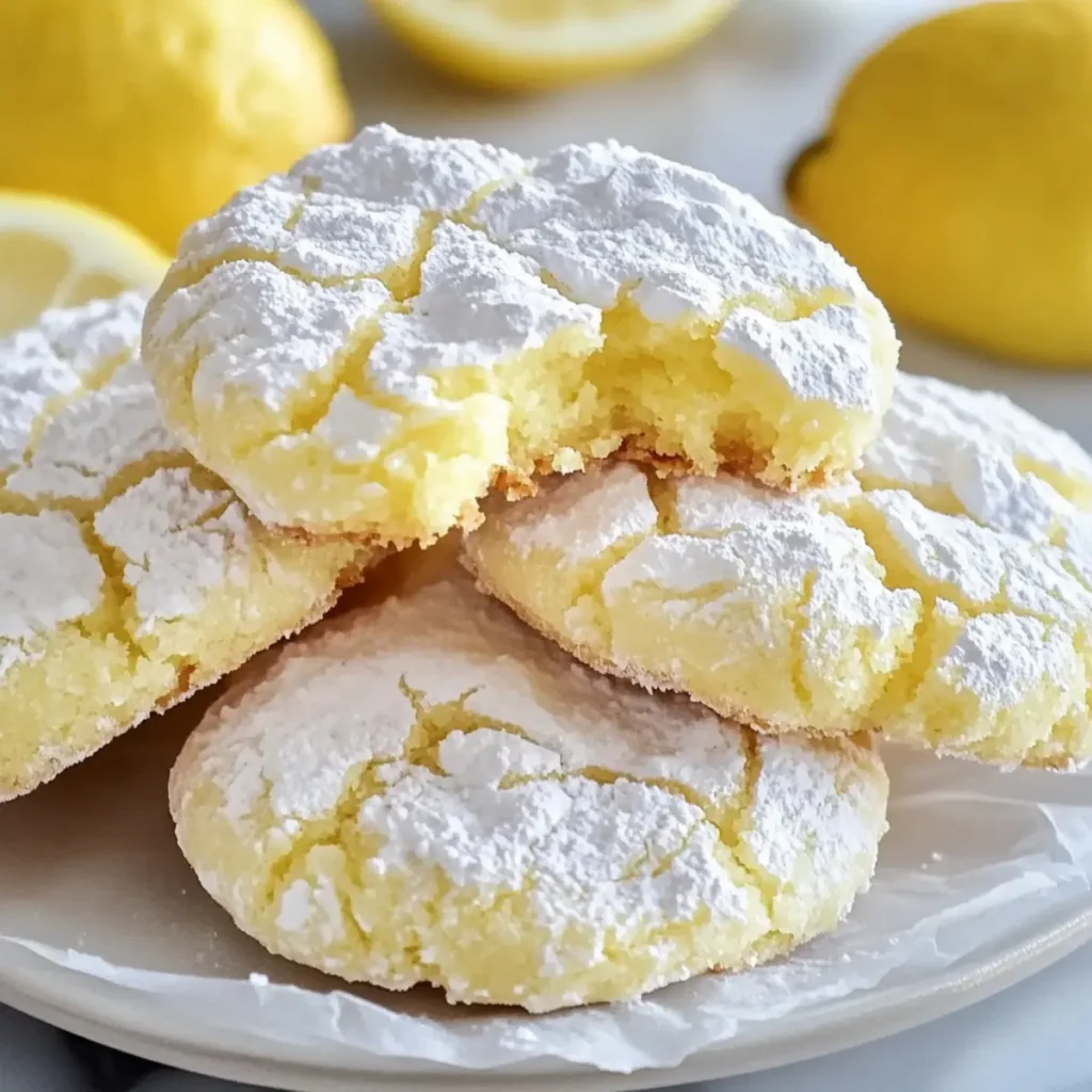Lemon Curd Crinkle Cookies